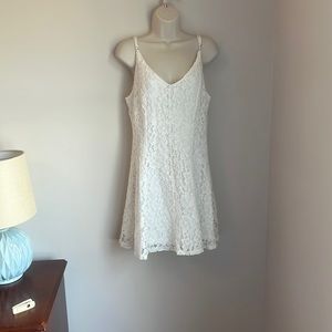 Lulus white lace mini dress